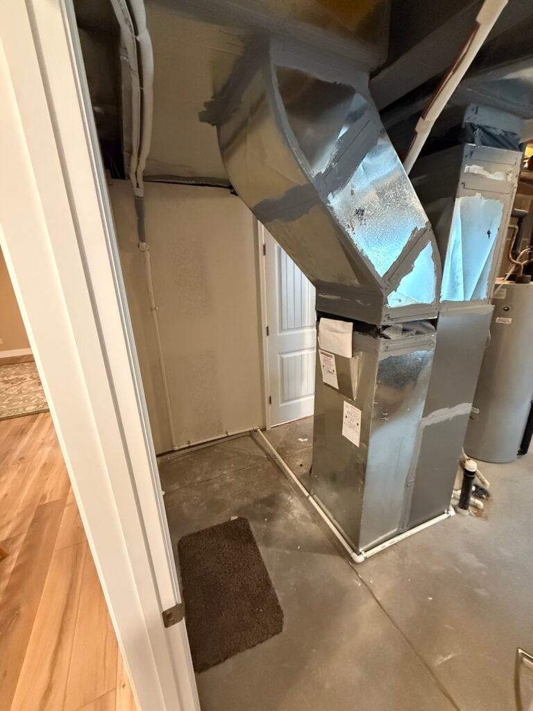You always need a good path for the condensate water to drain when it's in cooling mode.