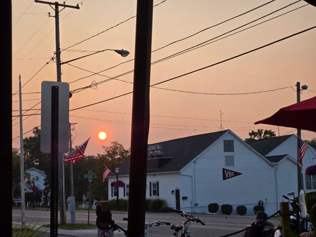 A smokey dusk in Ohio during our visit